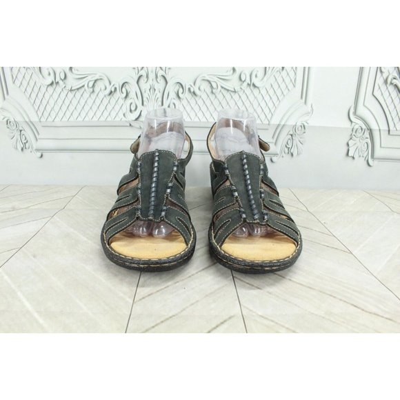 Clarks Lexi Marigold Black Leather Open Toe Ankle Strappy Sandals Size 9 M - Picture 4 of 9